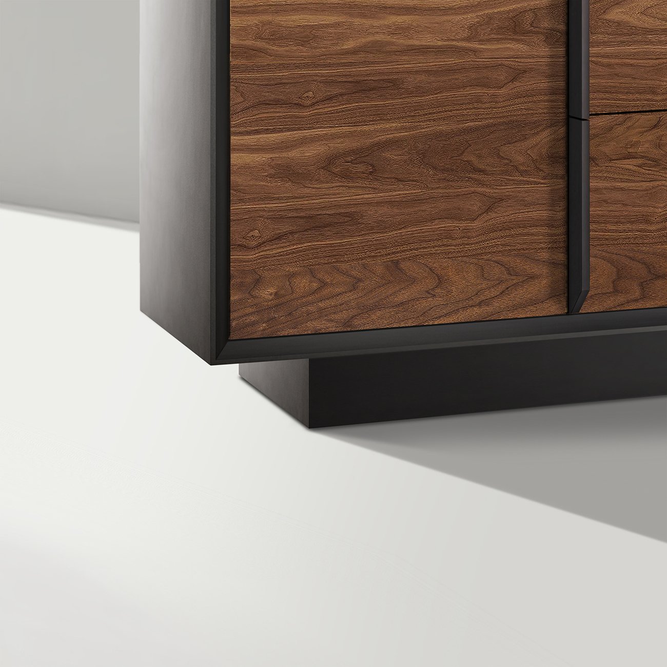 Тумба высокая с 2 дверцами американский орех Garon ACWD GARON 00-3981954 Коричневый;черный  - Вид №1