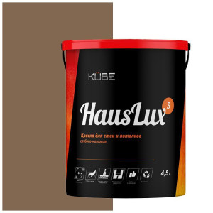 90407977 Краска для стен и потолков Kube HausLux3Kube97 цвет светло-коричневый 4.5 л STLM-0218377 UWFKUBE