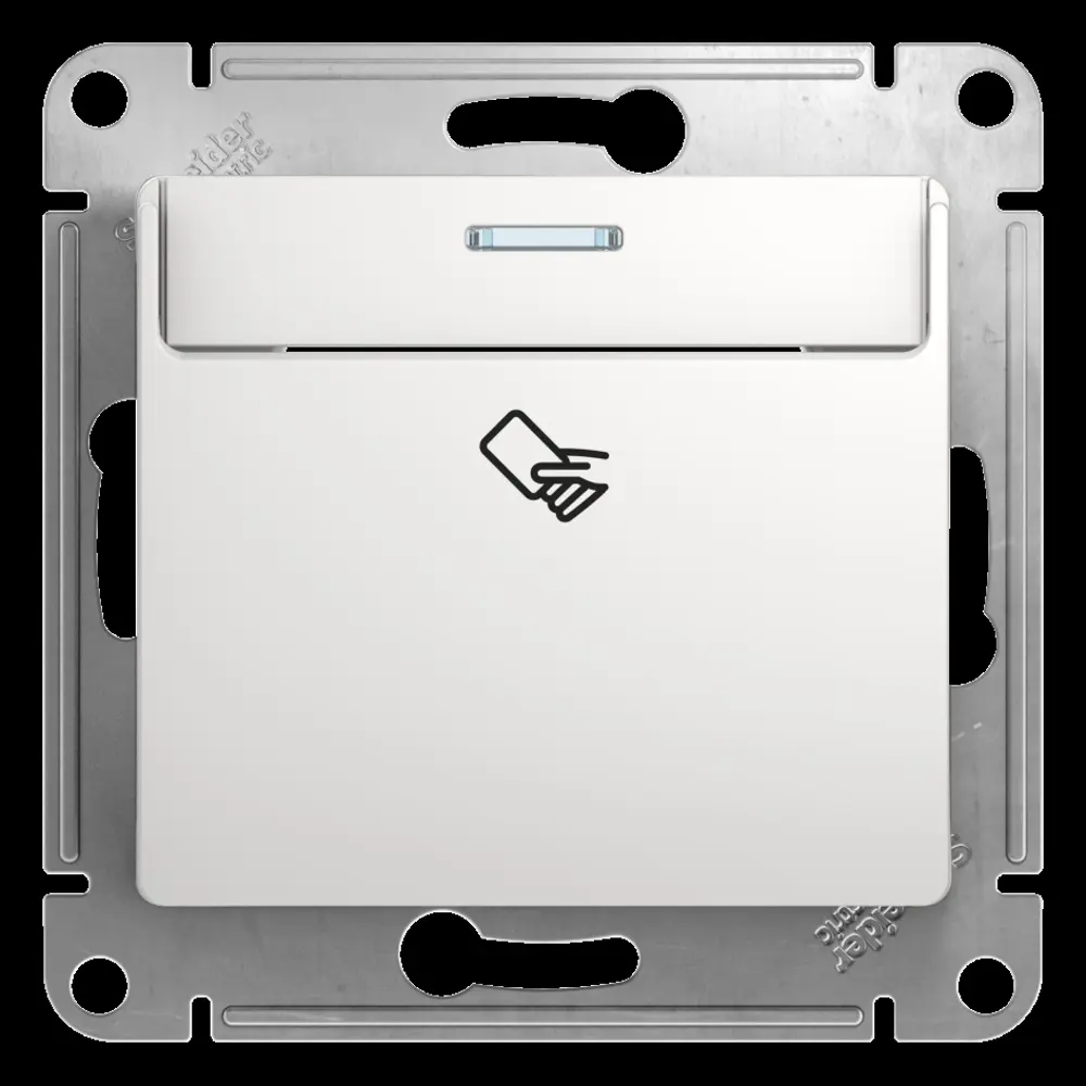 Выключатель карточный встраиваемый Systeme Electric Glossa 1 клавиша цвет белый 89383403 STLM-2109620