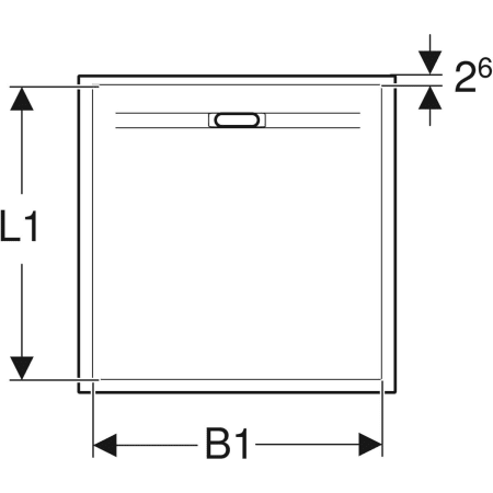 550.270.00.2 Квадратный душевой поддон Geberit Sestra Geberit  - Вид №2