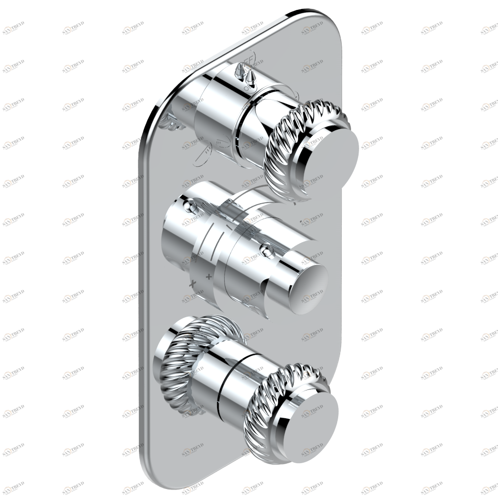 U4C-5540BE Внешняя часть с ручками регулировки для арт. G00-A00-5540AE Thg-paris Diplomate с витыми кольцами Хром U4C 5540BE  A02 CAT.A