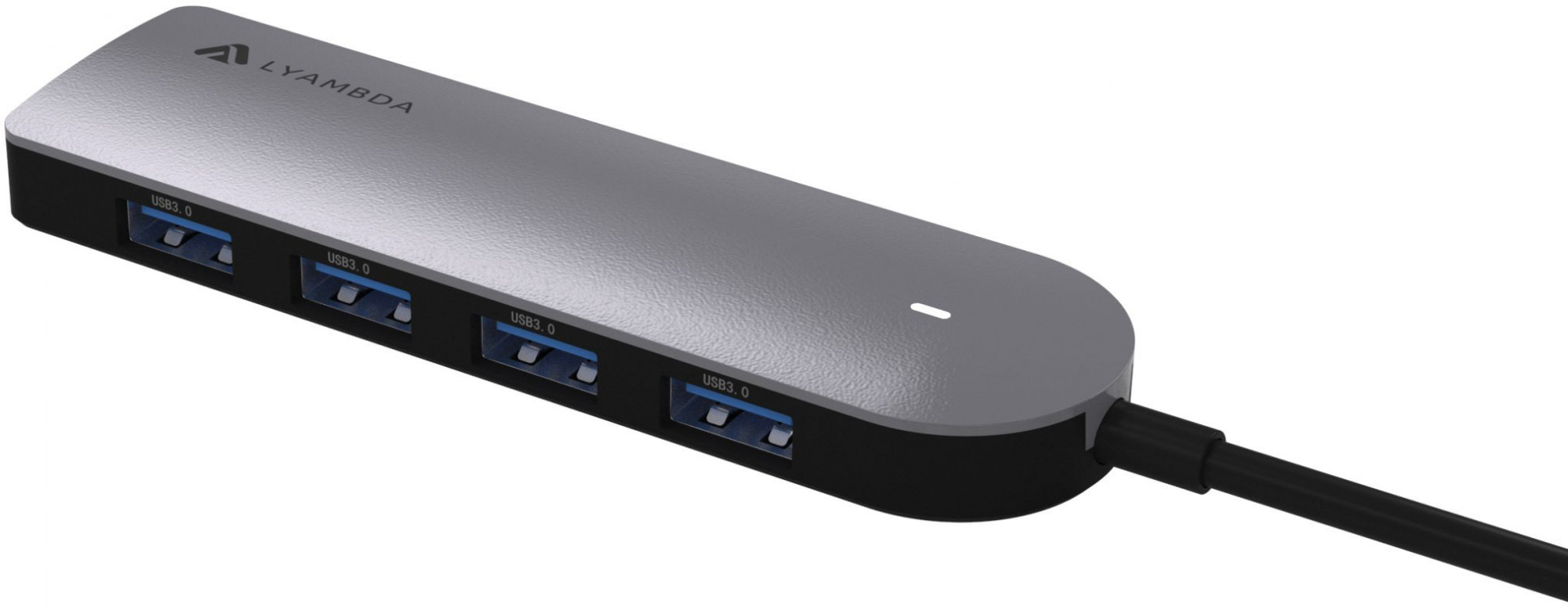 LC113 Разветвитель type-c usb 3.0 *4 hub slim gray LYAMBDA Santreyd 