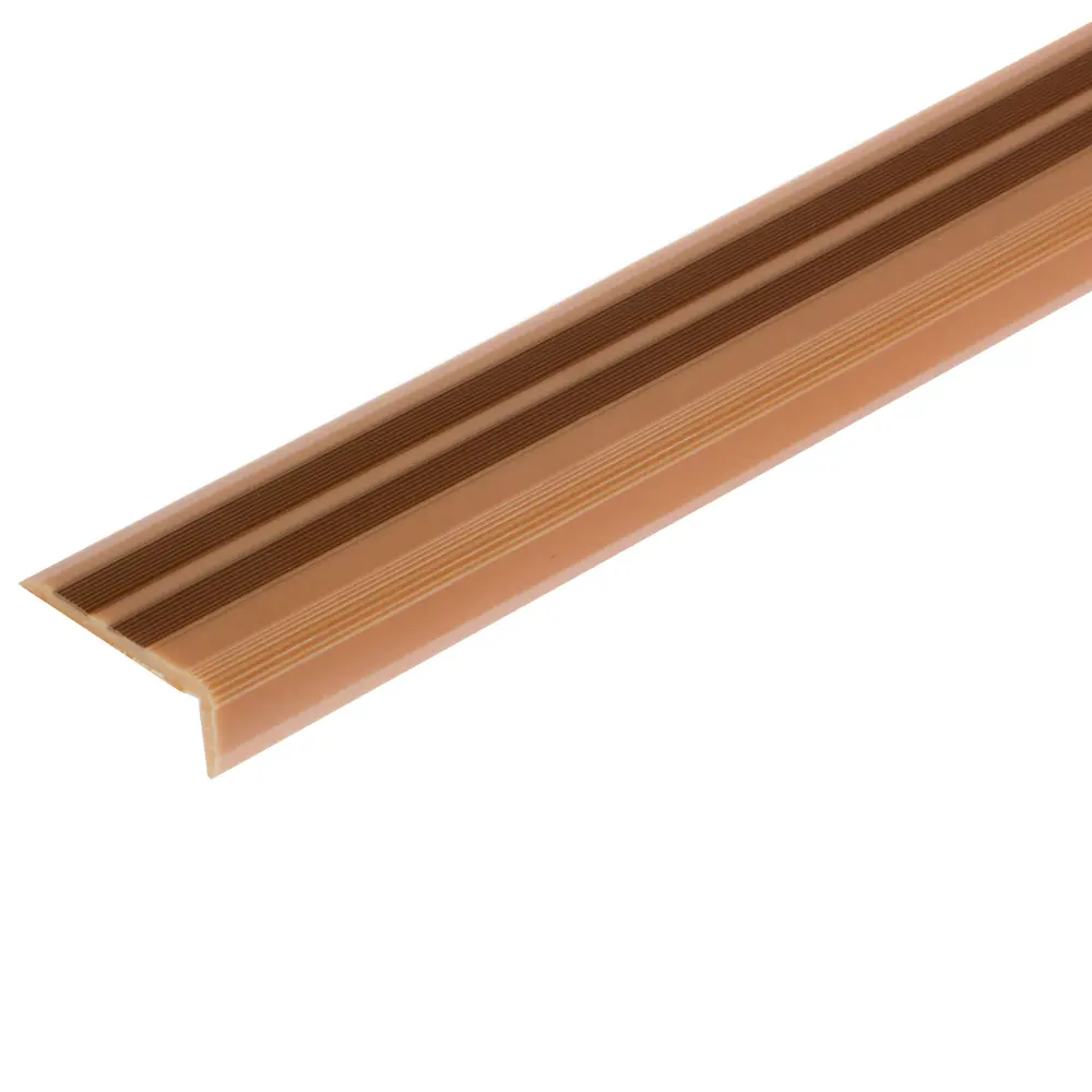 Порог угловой (угол) антискользящий 40х15х900 мм цвет орех TPlast STLM-2164600