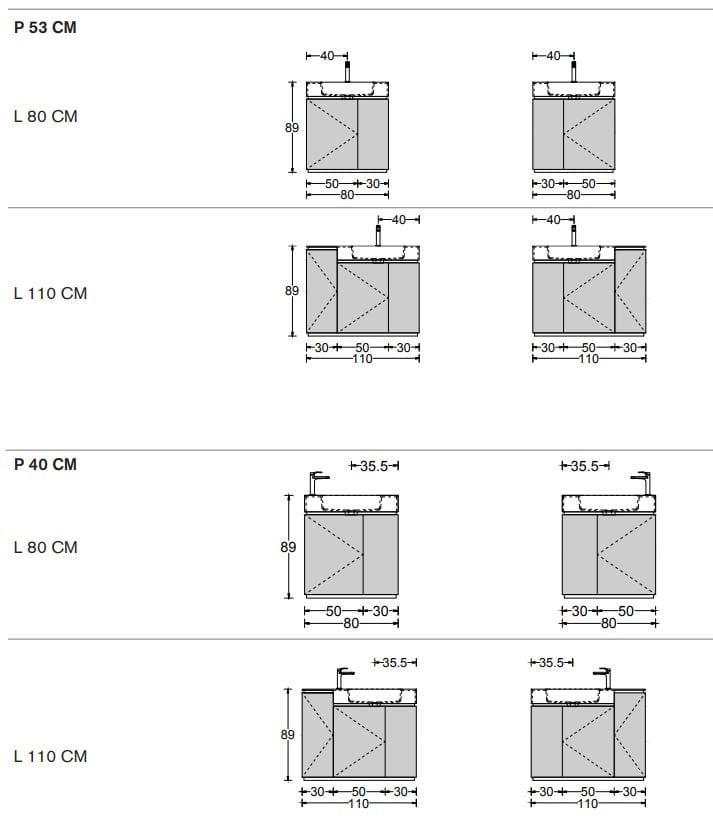 Стеклянная секционная напольная раковина со встроенной раковиной ARTELINEA FUSION ARCH-00048710 - Вид №2