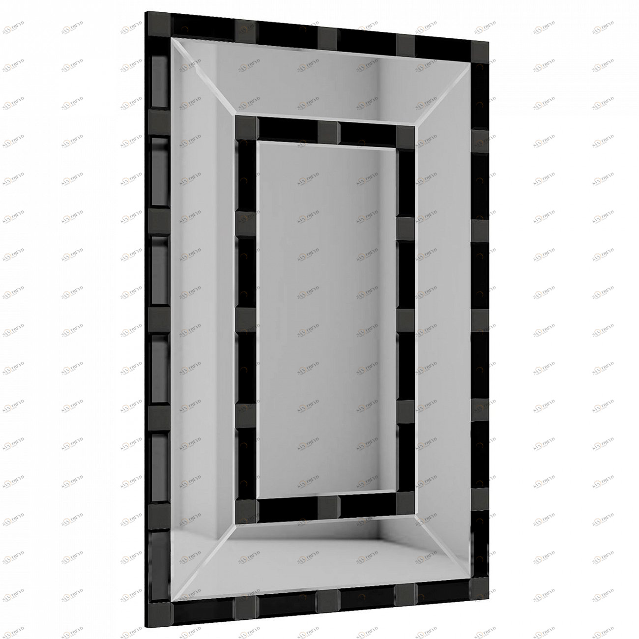 Зеркало большое черное с декором "Перфект" GRAUM ДИЗАЙНЕРСКИЕ 304120 Черный 