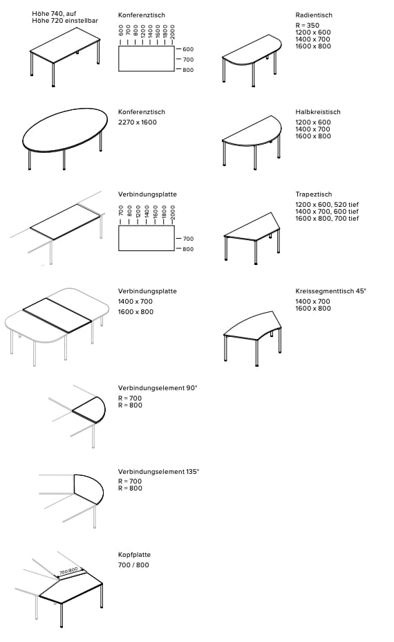 Модульный стол для совещаний REISS REISS INTEO ARCH-00073884 - Вид №2