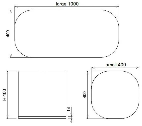 TABISSO Пуф из мягкой ткани Typographia sun-id-1356495 - Вид №3