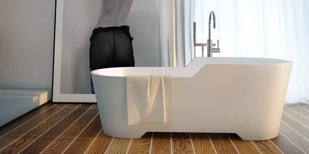 Design Ванна из Corian 1700x720x600 Provence Lite 5 белая MOMA Design PRV4D1800 - Вид №1