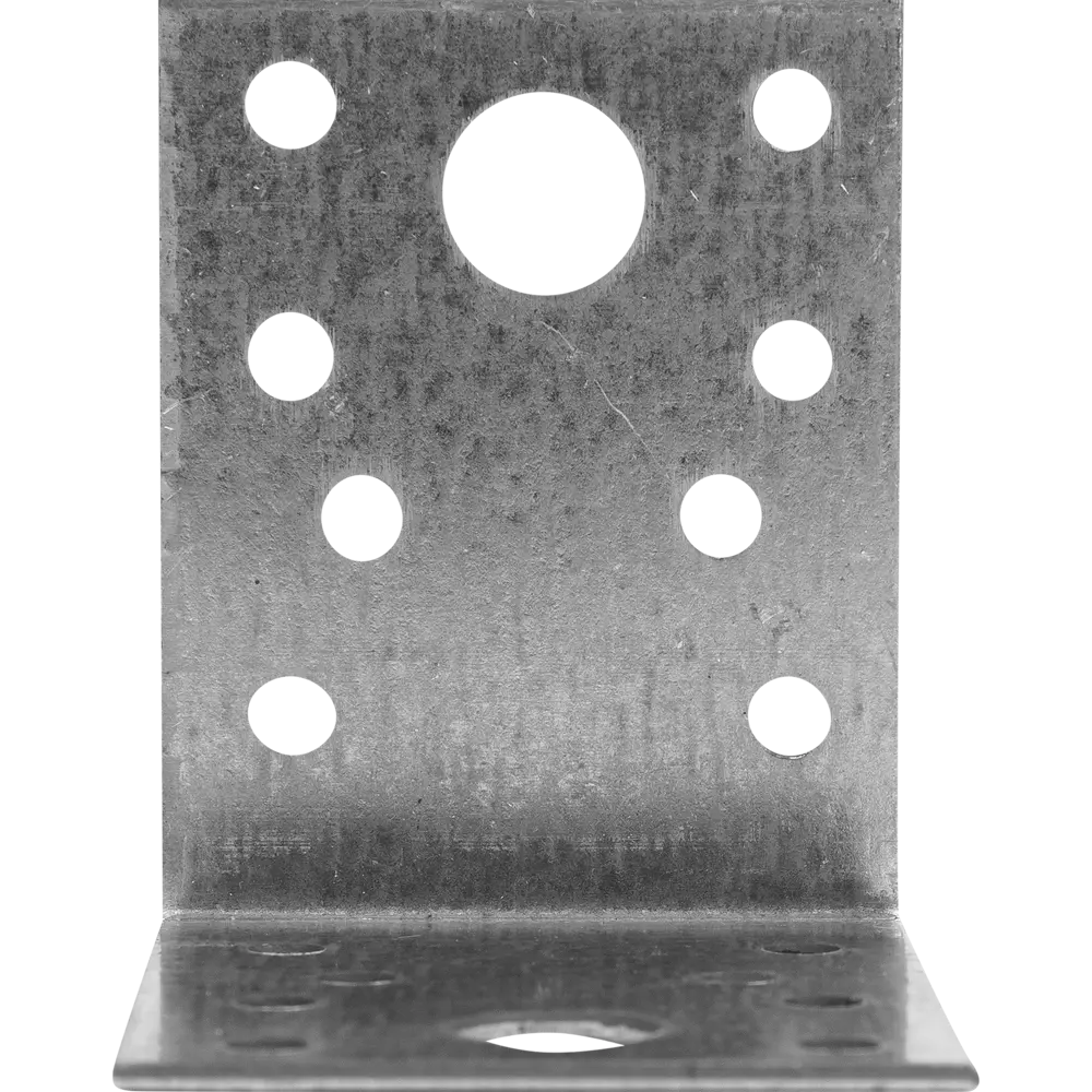 Угол крепежный KU 70x70x55x1.8 оцинкованная сталь цвет серебро КРЕПКО-НАКРЕПКО STLM-2054177 - Вид №2