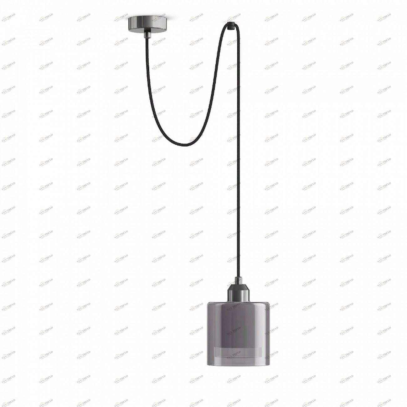 Светильник подвесной с серым плафоном темный хром PND.105.01.06.004.DC-S.25.GR 33 ИДЕИ  00-3973822 Серый;хром Santreyd 