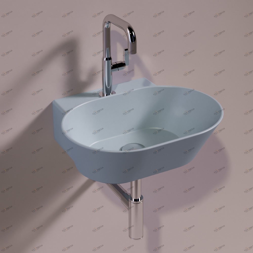 WA06TELAMATT Подвесная раковина настенная овальная Simas 