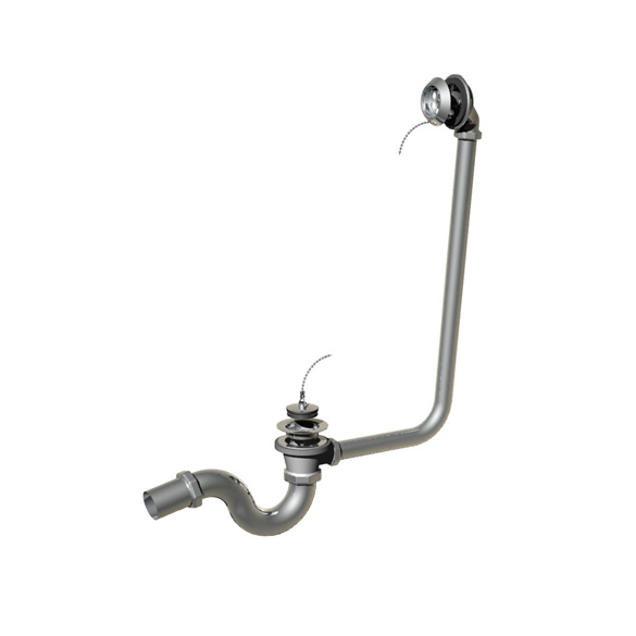 00 448 Открытый слив для отдельно стоящей ванны / с цепочкой HORUS Range Classique                                                                                Range Compléments 