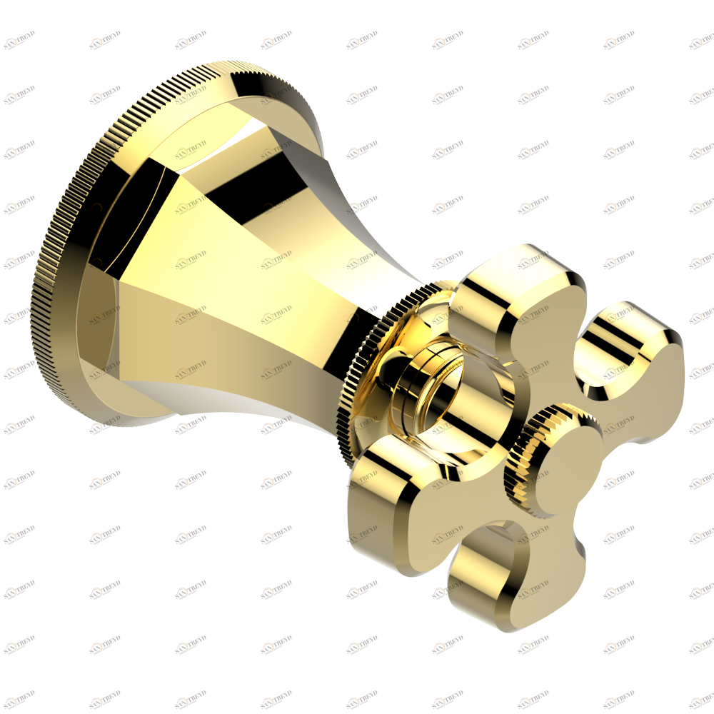 A54-30B/N Маховик для встраиваемого в стену вентиля без маркировки Thg-paris Art Déco Покрытие PVD золотистый цвет A54 30B/N CAT.F