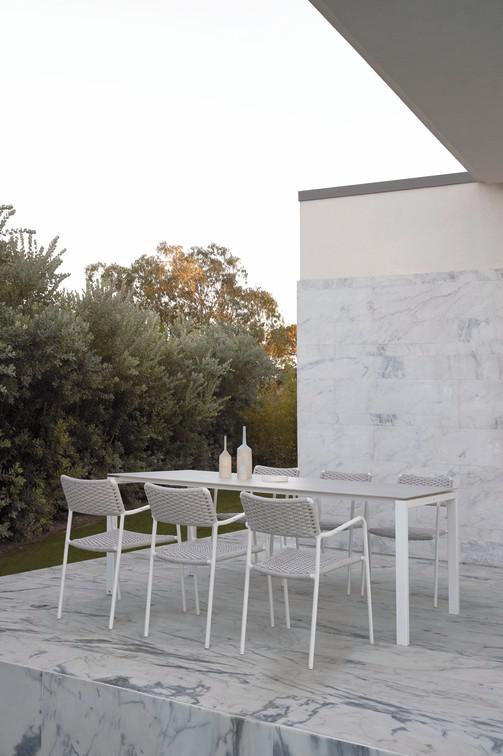 MNST1179 Обеденный стол pcsts lava 90см x 90см Manutti Trento - Вид №9