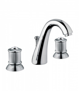 06501-65501 Смеситель для раковины на три отверстия со сливным клапаном 1,1 / 4 ”. Bongio Royale80