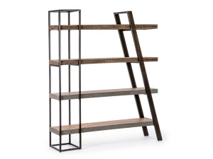 Самонесущий книжный шкаф из манго и стали