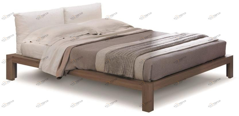 Zalf Двуспальная кровать с мягким изголовьем Shell sun-id-1380348