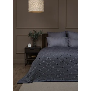 91021679 Плед вязаный Buenas Noches Mezzo 160x200 см, полиэстер, цвет черный/белый STLM-1032706