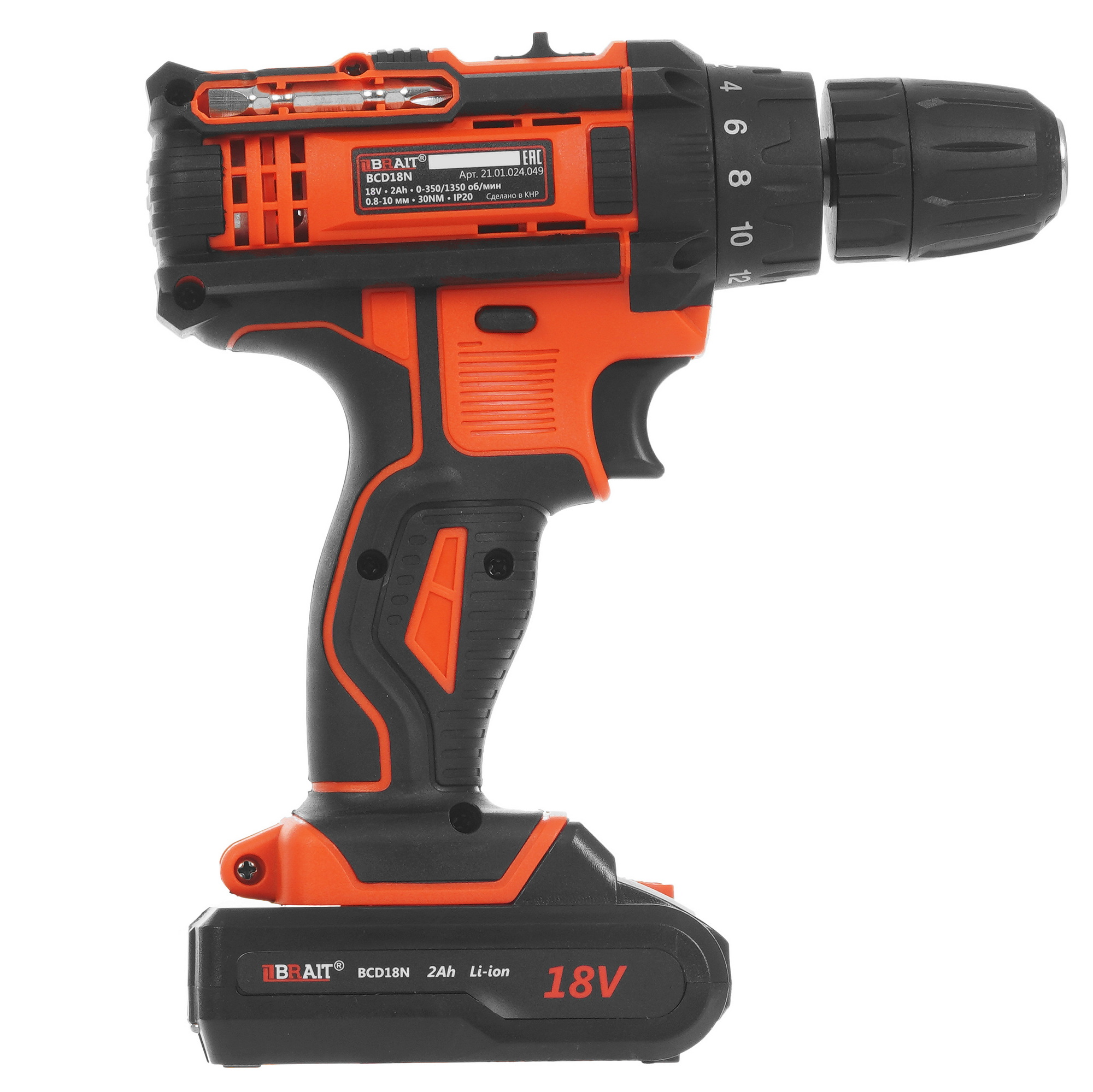 Дрель-шуруповерт BRAIT BCD18N 9230261 STDN-0090736 - Вид №2