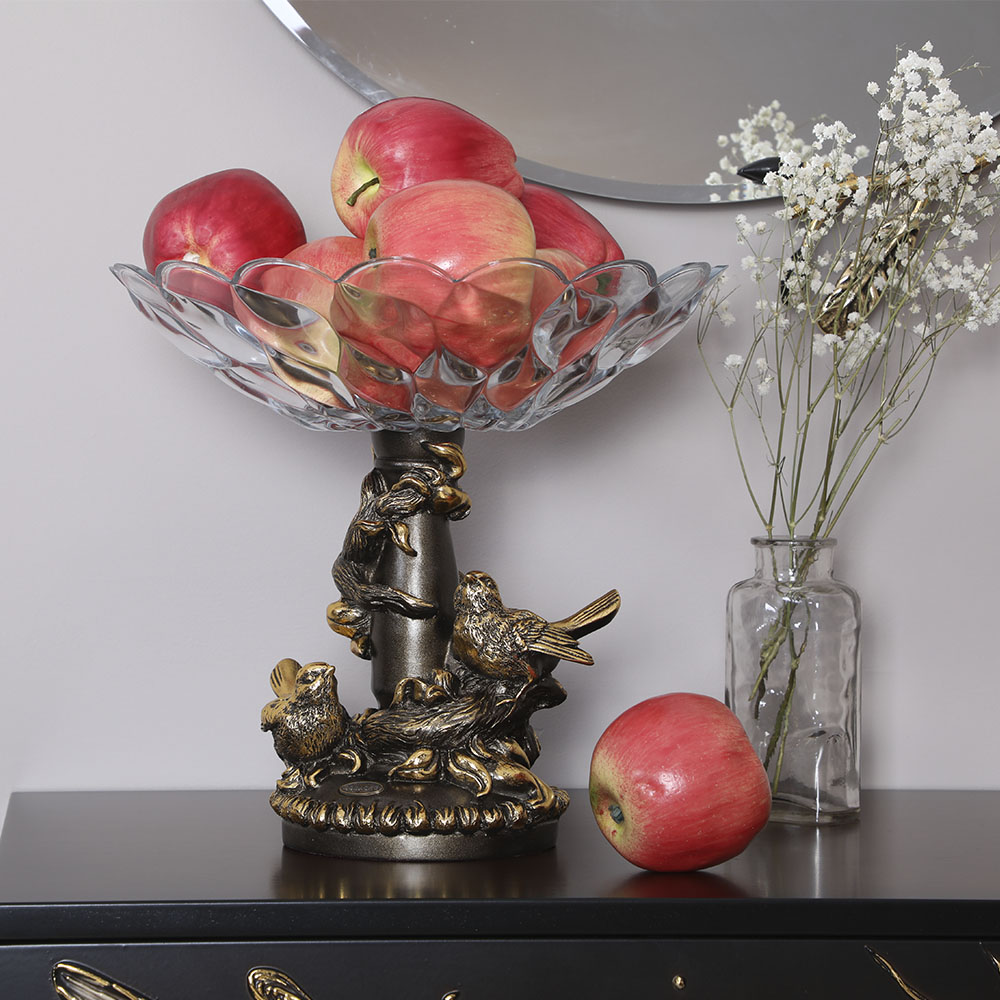 52089 Фруктовница-конфетница Мелодия любви Бронза BOGACHO 4627179656430 - Вид №1