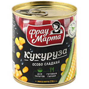 Кукуруза Особо сладкая сахарная Фрау Марта 310 г