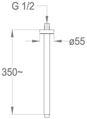 Fir Italia Подвесной кронштейн для душа Soffioni doccia 0554071 - Вид №3