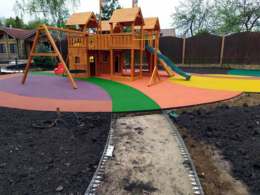 Металлический бордюр 1200*100*70*1,5 компл ГеоПластБорд GPBST-04 - Вид №5