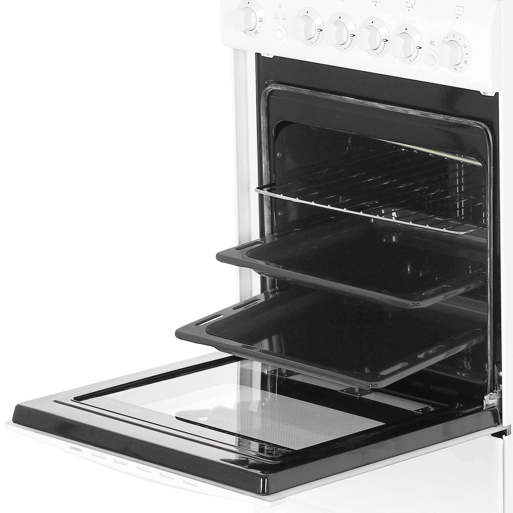 1186042 Комбинированная плита De Luxe 5040.20ГЭ (КР) ЧР белый STDN-0009622 - Вид №5