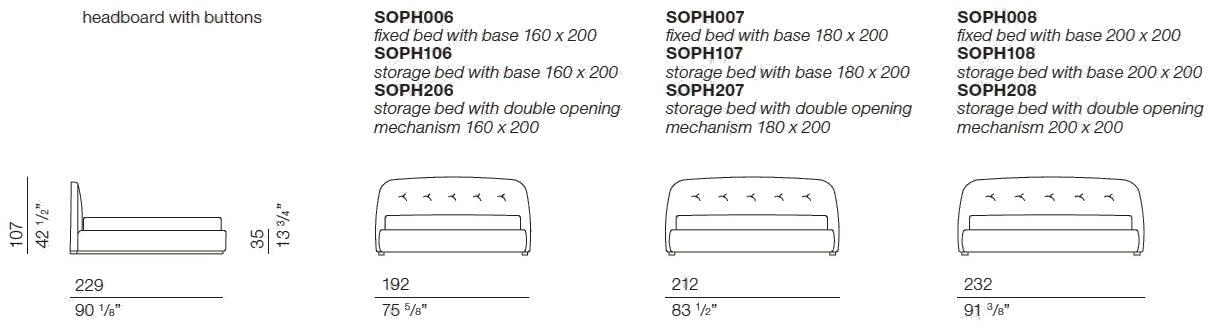 Bodema Двуспальная кровать из ткани с тафтинговым изголовьем sun-id-1462331 - Вид №3