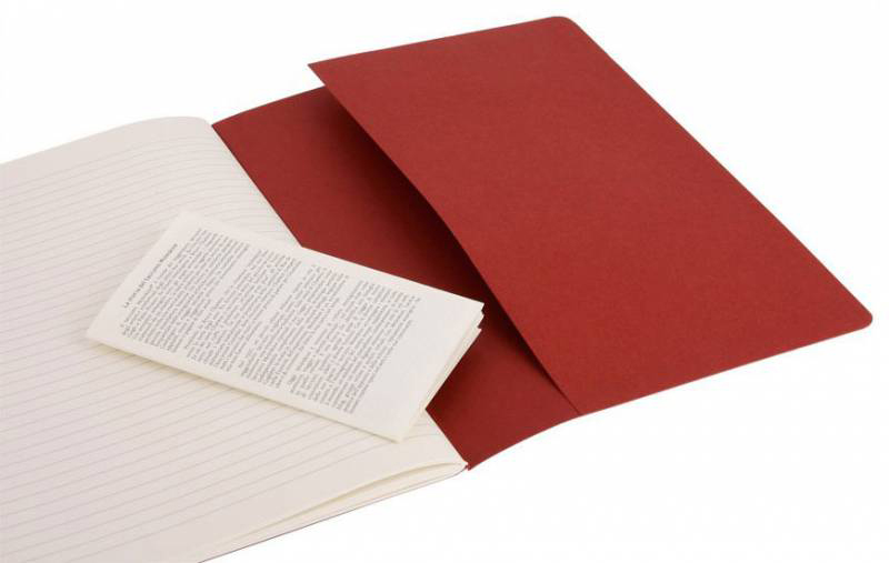 Блокнот Moleskine CAHIER JOURNAL XLarge 190х250мм обложка картон 120стр. линейка клюквенный (3шт) 394922 - Вид №2