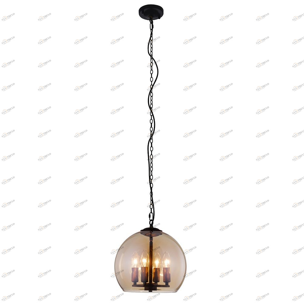 Подвесная люстра Crystal Lux Krus SP4 Boll CRYSTAL LUX ДИЗАЙНЕРСКИЕ, KRUS 056922 Коричневый 