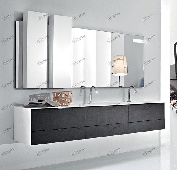 Комбинация ванной комнаты PV27 в отделке H91 Corian / L41 Bianco / 99 Juta MILLDUE PIVOT PIVOT27