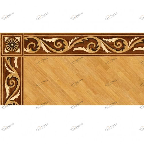 Художественный паркет Da Vinci Паркетный Бордюр 26-123 Орех Европейский (Грецкий) Селект (Гладкая) 1000х200 мм 26011123