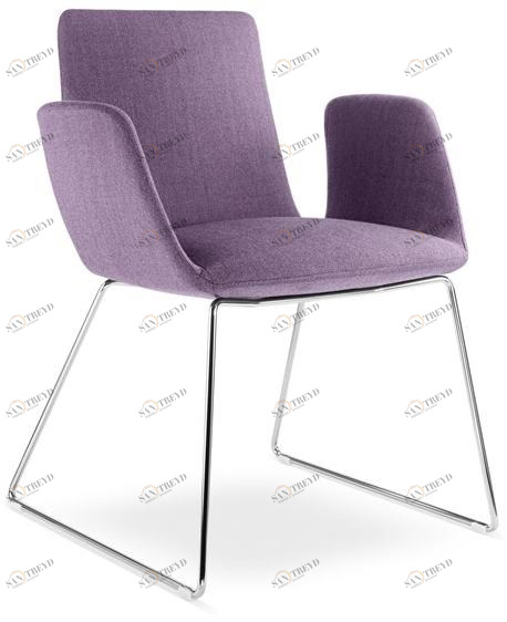 LD Seating Тканевый стул на санках с подлокотниками Harmony modern 870-n