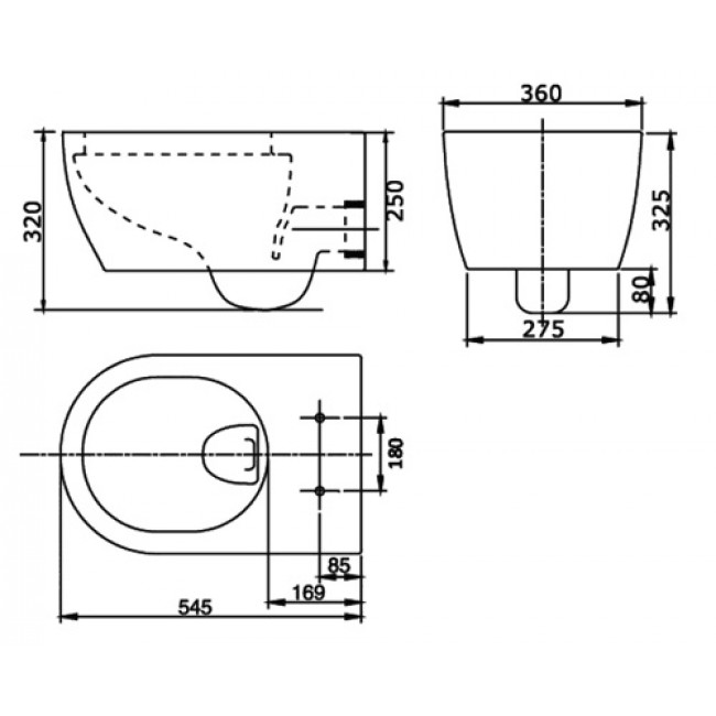 CT2019V Подвесной унитаз SSWW  - Вид №1