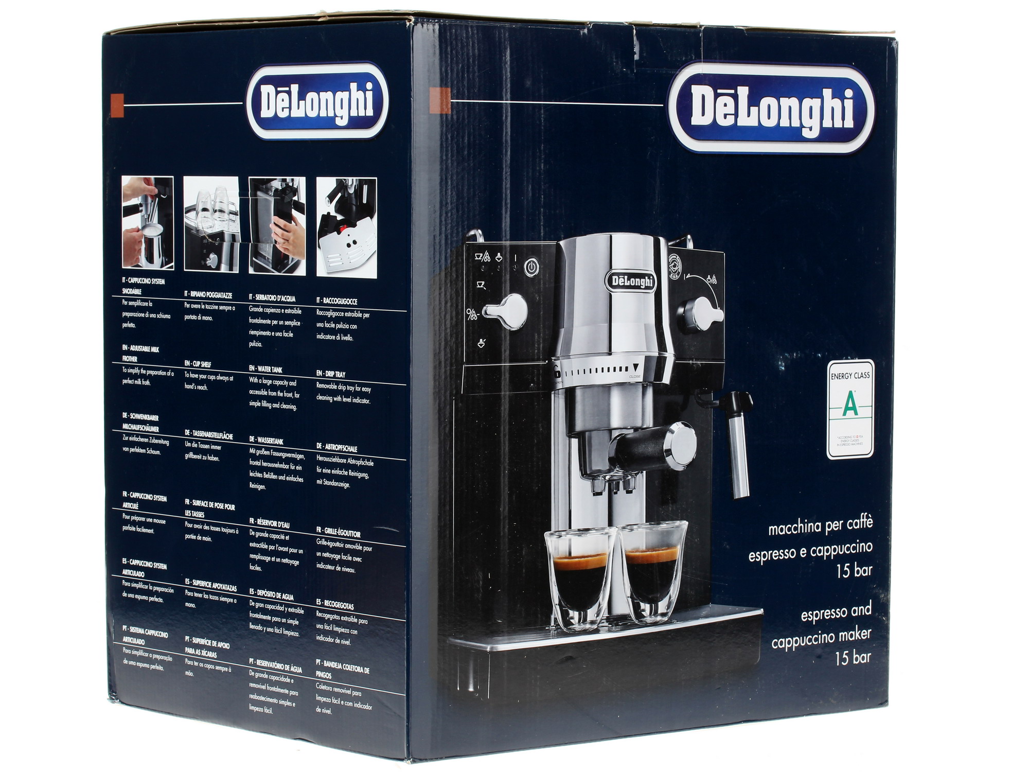 1004378 Кофеварка рожковая DeLonghi EC 820.B черный STDN-0142461 - Вид №11