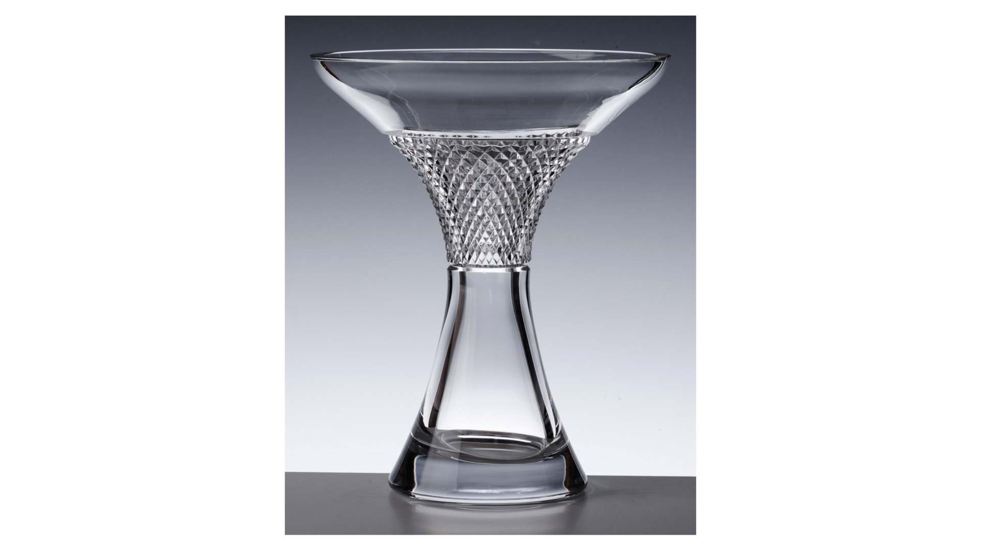 10602949 Cristal de Paris Ваза Cristal de Paris 30см "Диамант" Хрусталь - Вид №1