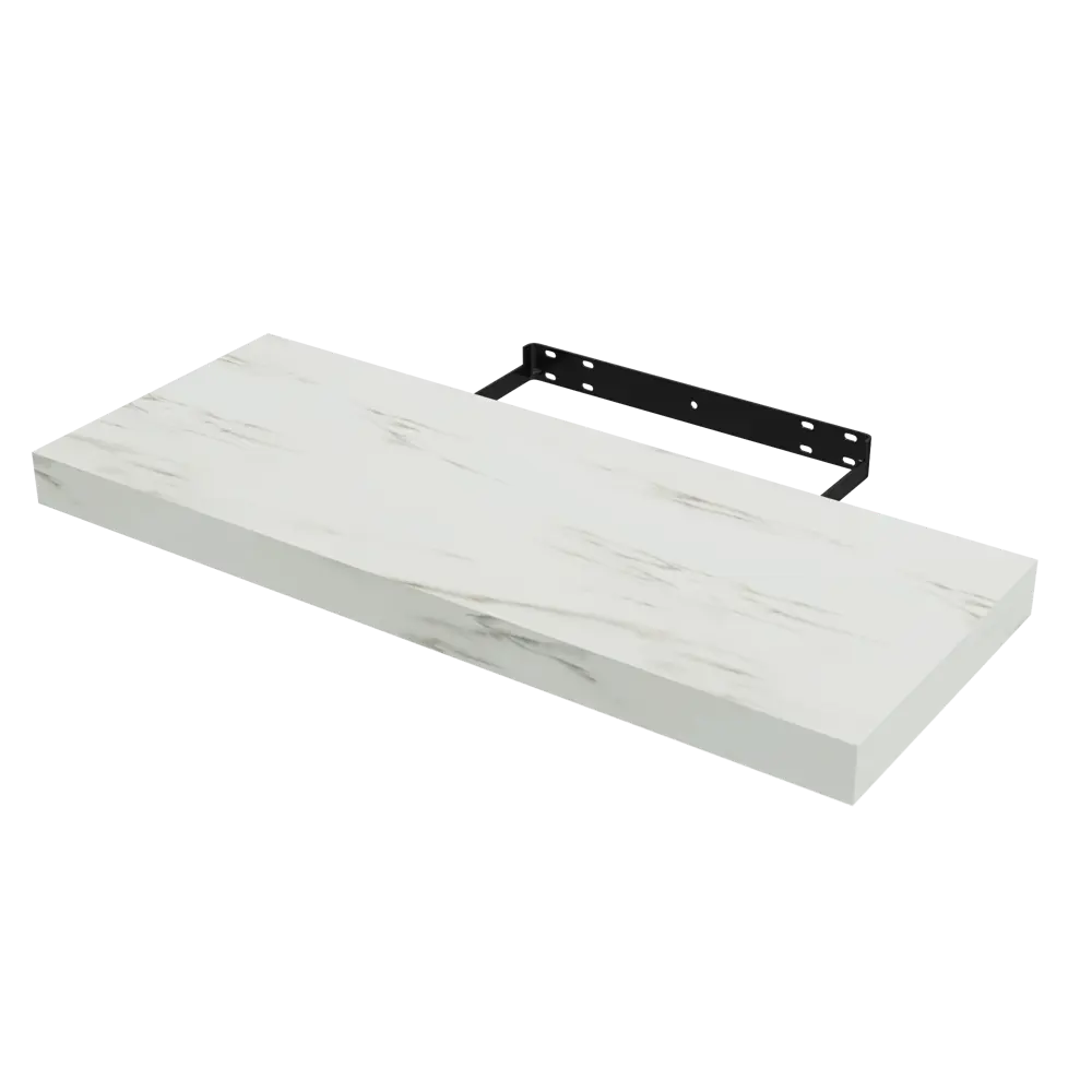 Полка настенная Spaceo White Marble 60x23.5 см МДФ цвет белый мрамор 82877534 STLM-2108223  - Вид №1