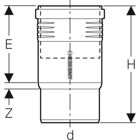 393.518.14.1 Компенсаторная муфта Geberit Silent-Pro Geberit  - Вид №2
