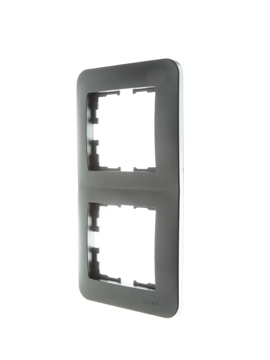 ASTI Рамка 2-ая вертикальная б/вст платина LEZARD 7081-3500-152 - Вид №2