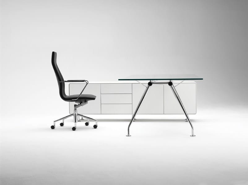 Стеклянный прямоугольный рабочий стол Spiegels .sun ARCH-00142693 - Вид №1