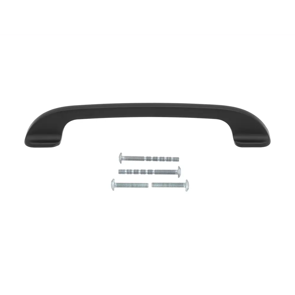 86899273 Ручка-скоба мебельная Assistente ЦАМ 128 мм цвет матовый черный STLM-1009594 PALLADIUM  - Вид №1