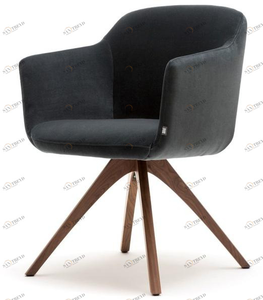 Rolf Benz Стул на козелке из ткани с подлокотниками sun-id-1513148