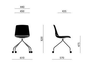 Стул для конференций с колесами