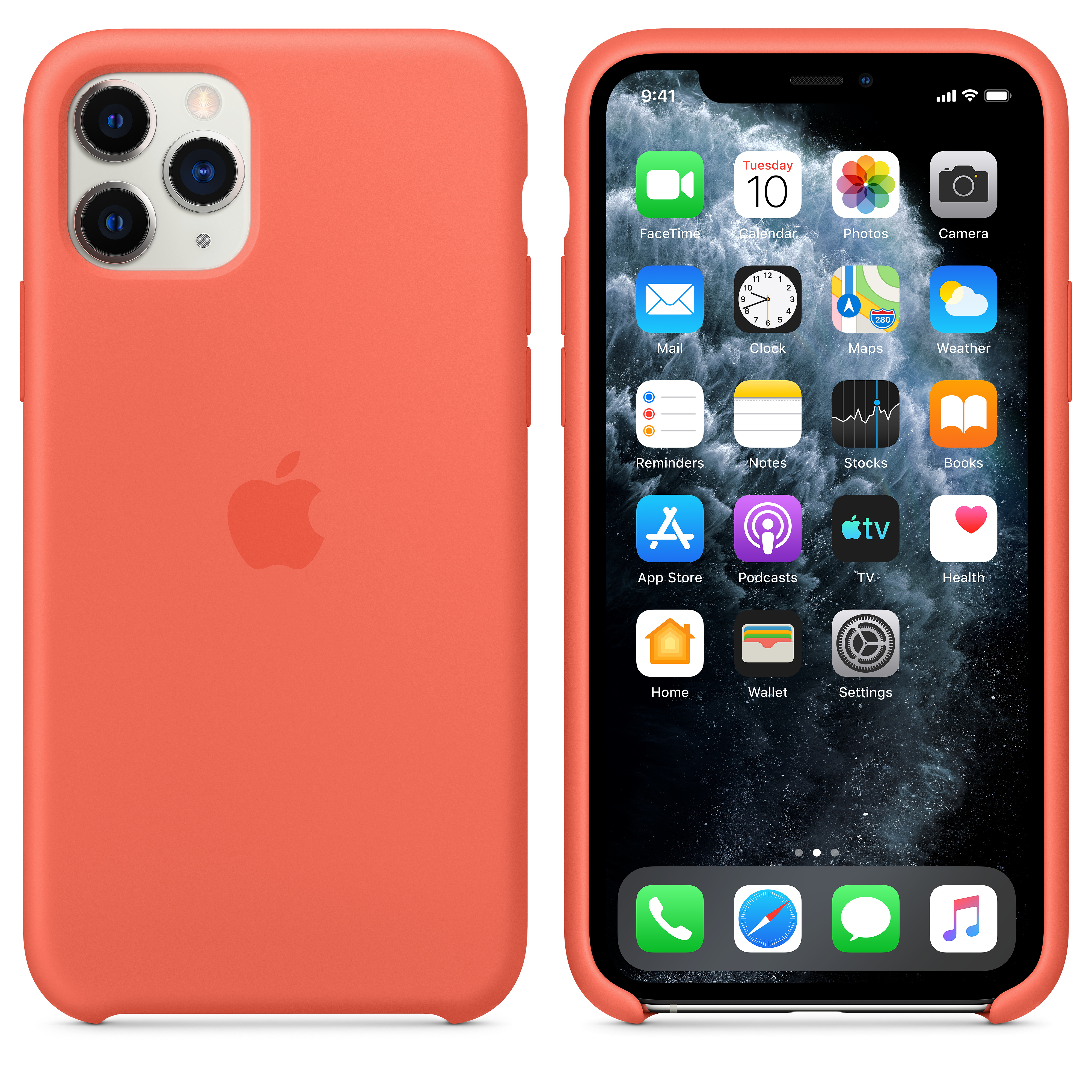 MWYQ2ZM/A Iphone 11 pro silicone case - clementine (orange) Apple Santreyd  - Вид №5