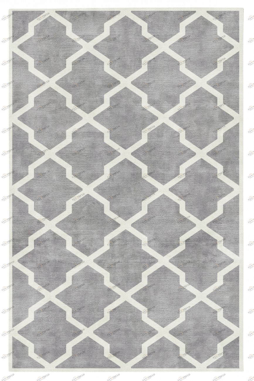 Ковер Square Cold Grey 140x200 DOLLY CAPRETS ДИЗАЙНЕРСКИЕ, TRELLIS 155630 Серый 