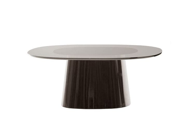 Полиуретановый низкий квадратный журнальный столик с закаленным стеклом B&B Italia Allure O' ARCH-00059835