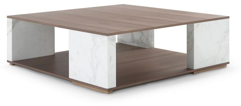 AMURA Журнальный столик из мрамора и дерева Quattropietre Am043.t525 - Вид №1