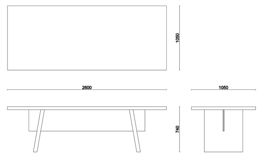 Прямоугольный стол из грецкого ореха Falsasquadra Альберико ARCH-00119949 - Вид №2