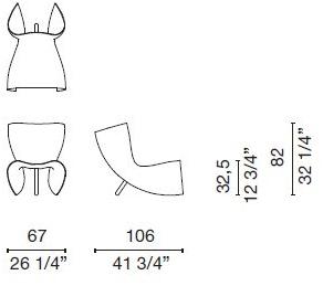 Cappellini Кожаное кресло Felt Fc_1cap1 - Вид №4